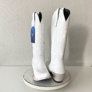 Lane MEGAN MORONEY Smokeshow Womens Cowboy Boots 8.5 White Western Cowgirl Tall